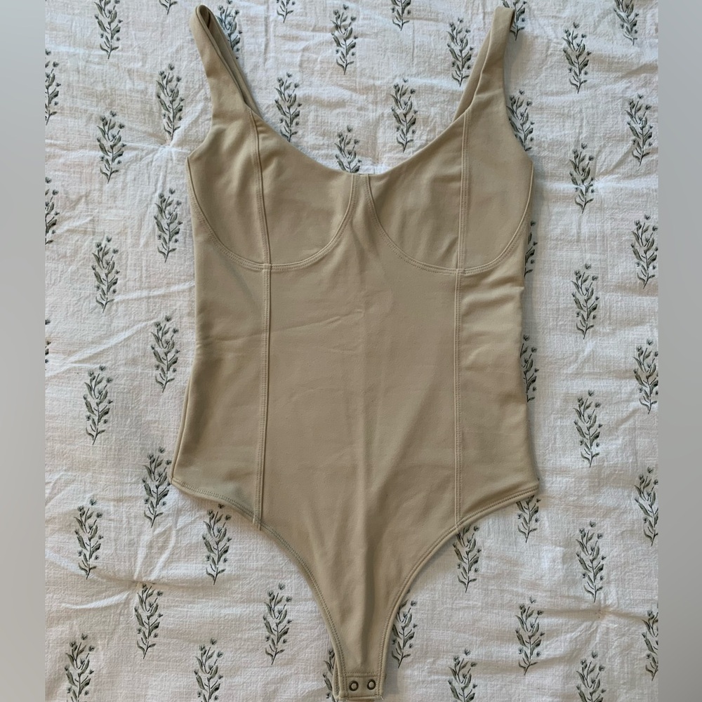 Abercrombie & Fitch Soft A&F Collection Tan Bodysuit NWT